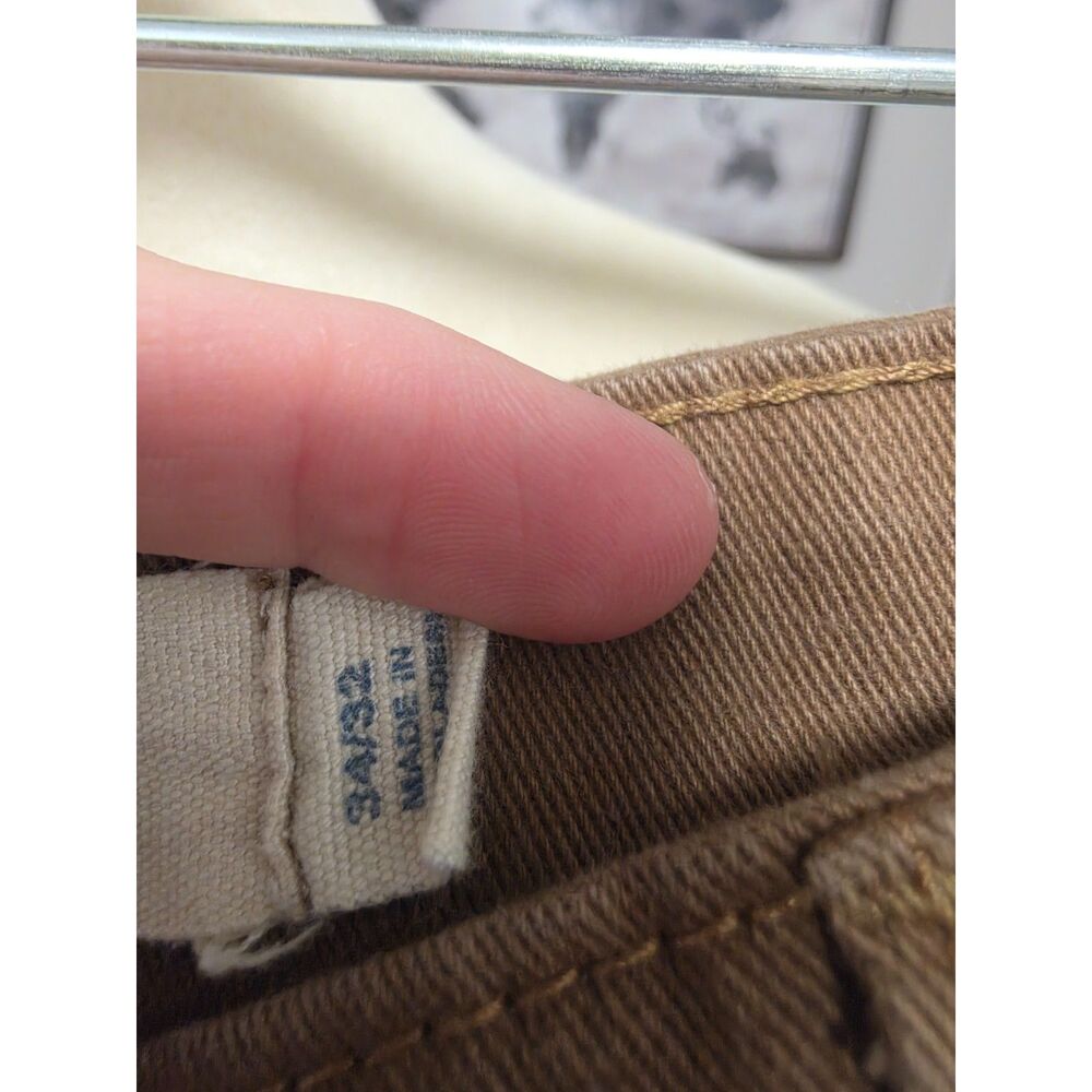 Stitches and Rivets Men's 34x32 Camel Tobacco Brown Straight Leg Jeans